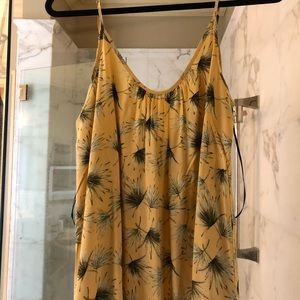 NWT Forever 21 palm print dress - yellow/green